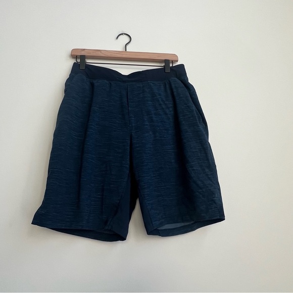 Lululemon T.H.E. Short Nulux Liner 9" Heather Allover Iron Blue True Navy Medium - Picture 5 of 15